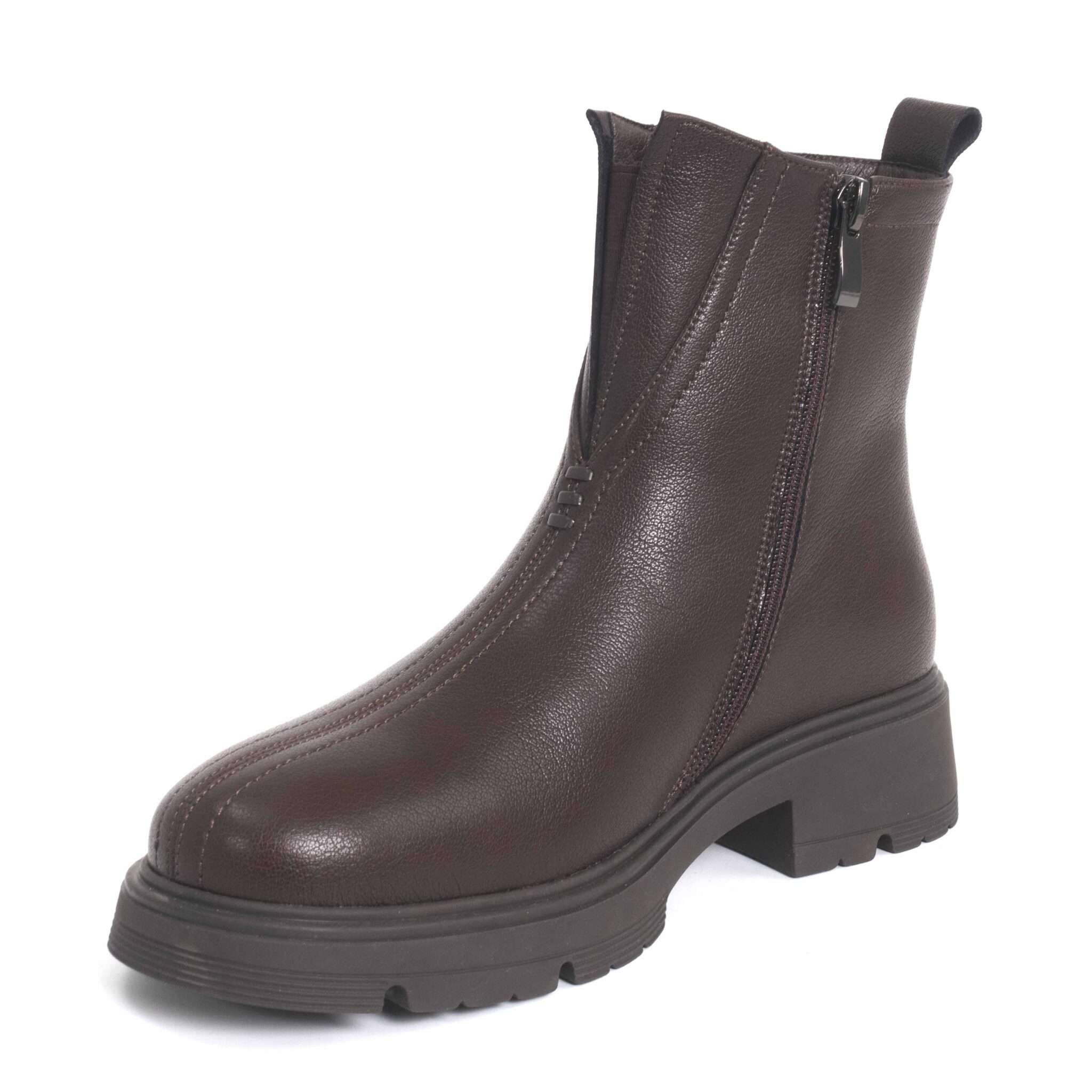 work boots for women with Brown microfiber leather