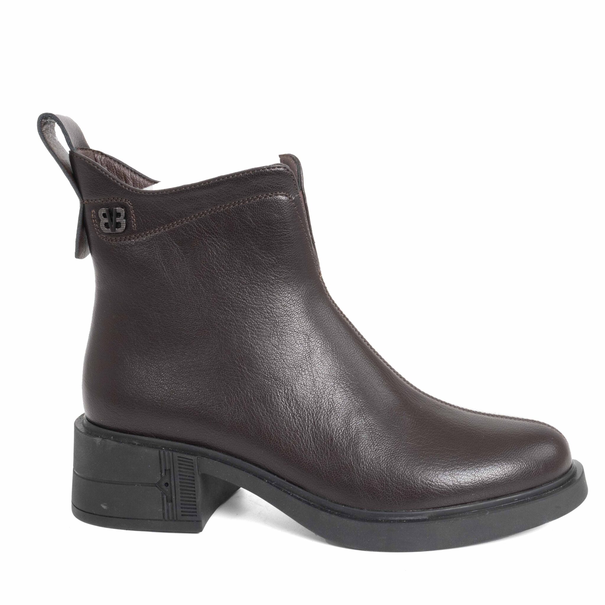 work boots for women with Dark brown microfiber leather